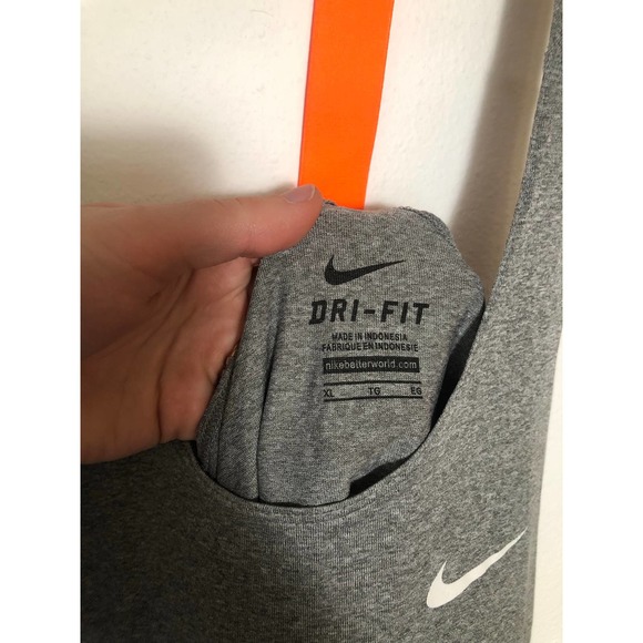 Nike Dri-fit strappy tank grey/orange - Picture 5 of 7